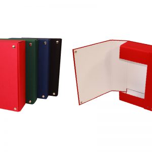 CAJA PROYECTO CARTÓN FORRADO GELTEX ARMADA CIERRE BROCHE 300x300